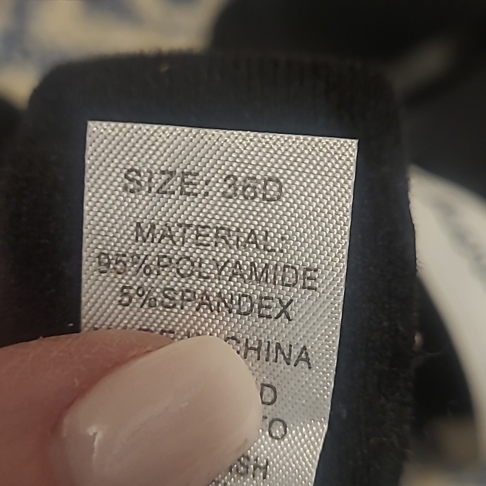 Knotty Knickers sz 36 D black white bra WL195 - Picture 5 of 5